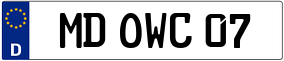 Trailer License Plate